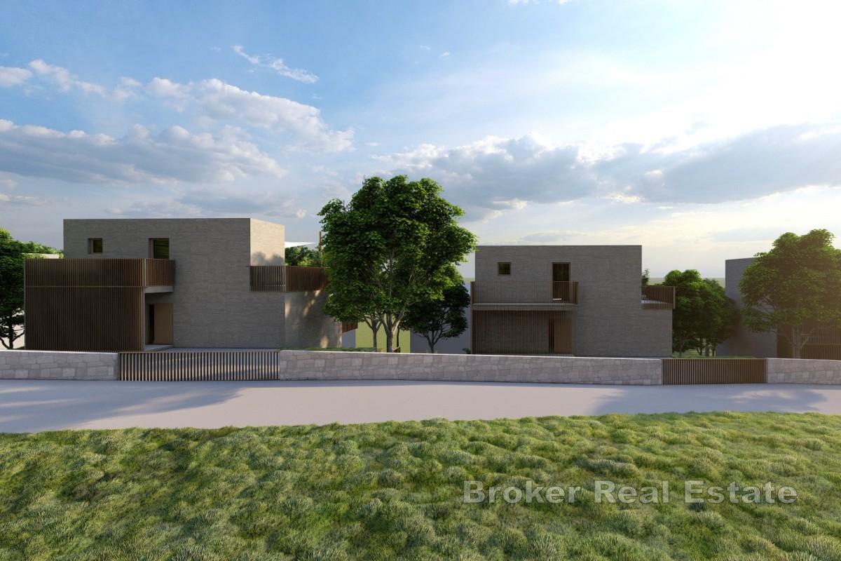 Grundstück mit geplantem Bauvorhaben für drei moderne Villen mit Meerblick