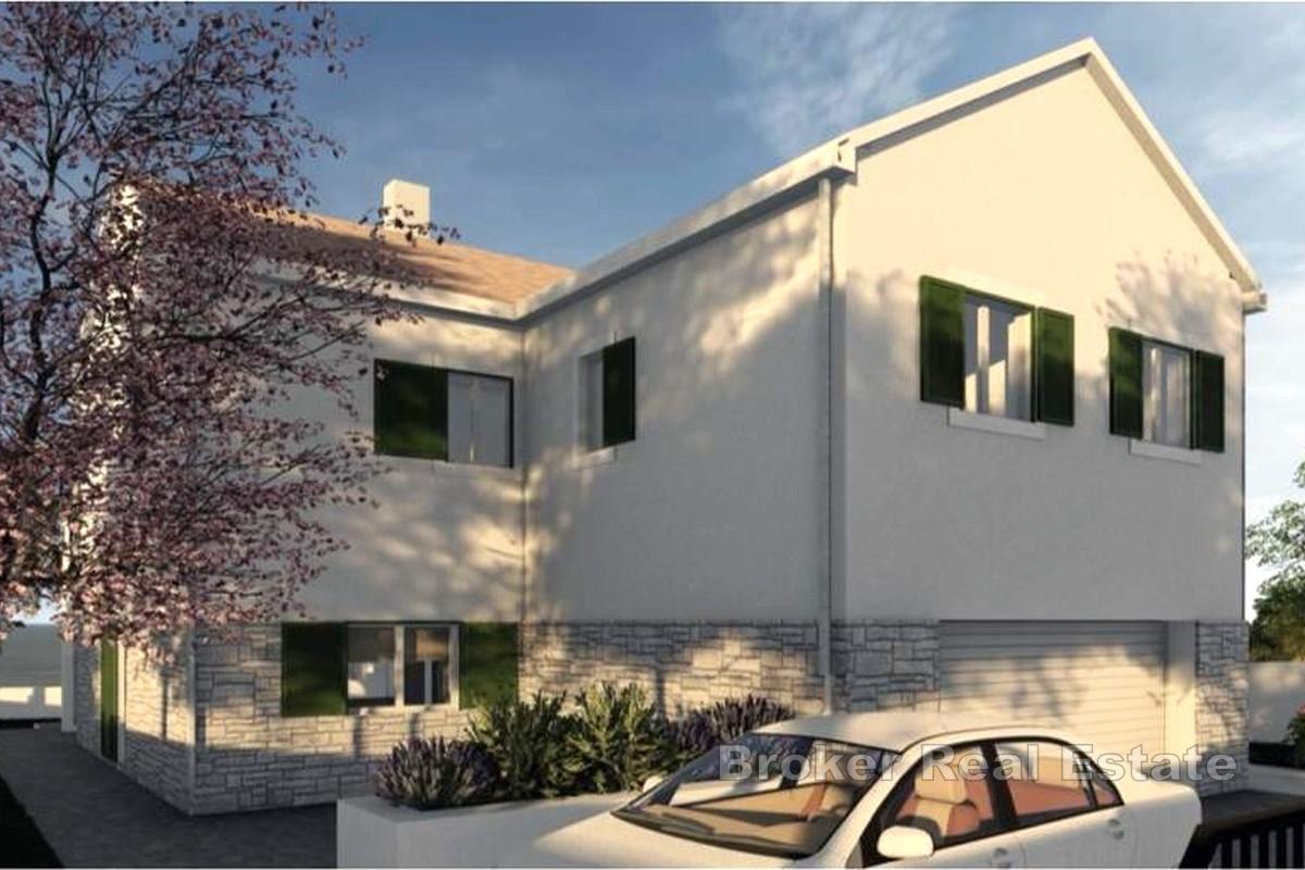 Byggtomt med projekt och havsutsikt