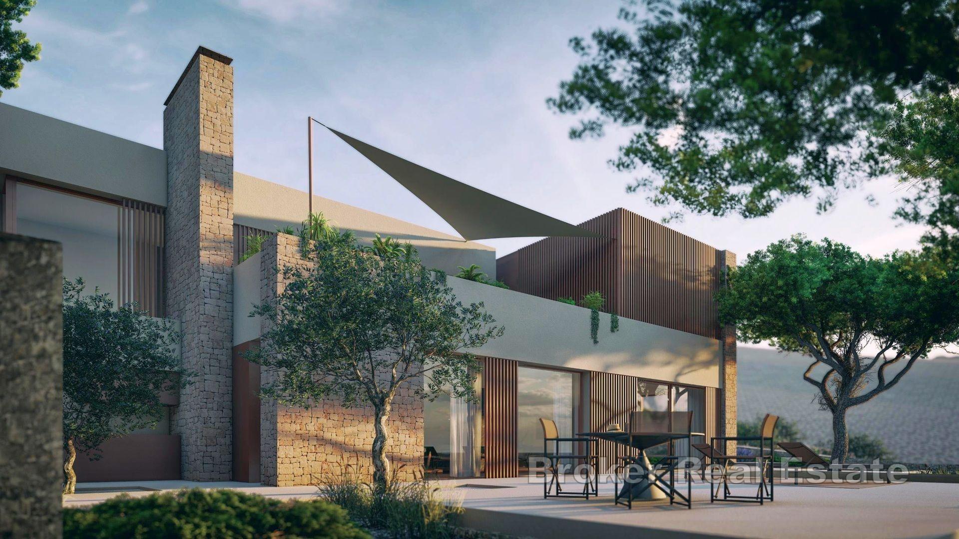 Nybygd villa i første rad til sjøen