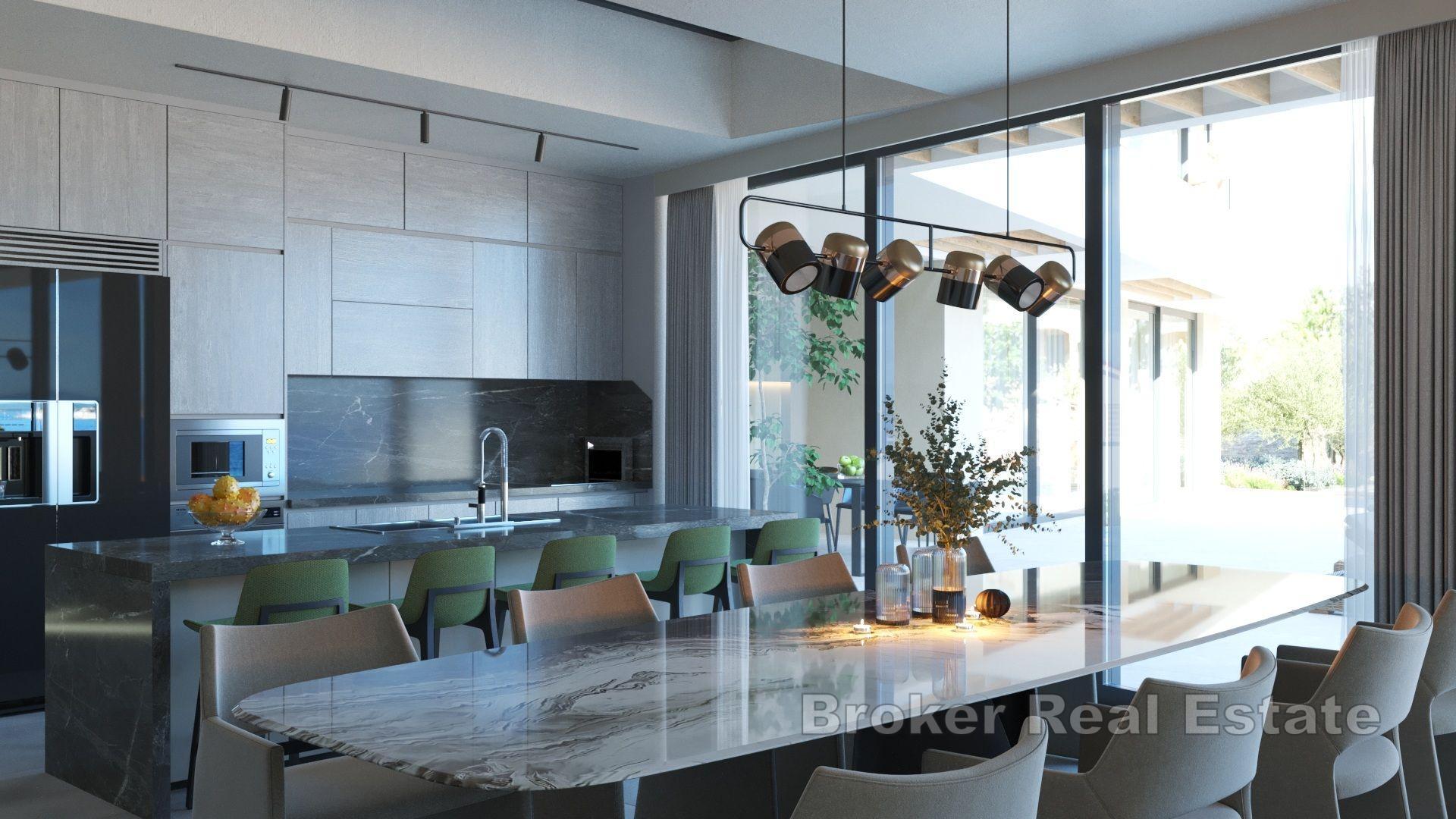 Villa moderna con piscina, seconda fila dal mare