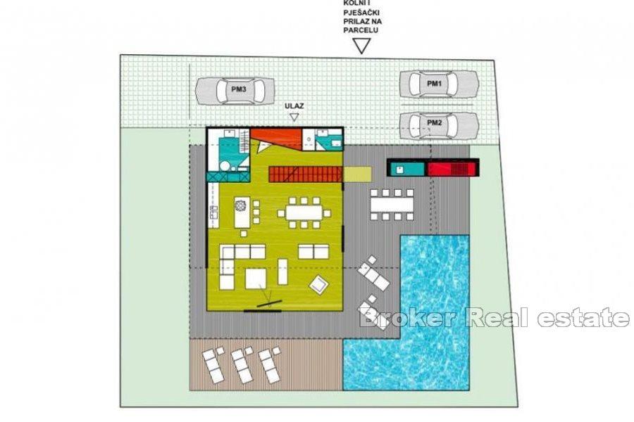 Villa avec piscine, en développement