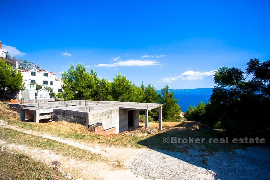 Unfinished house with sea view