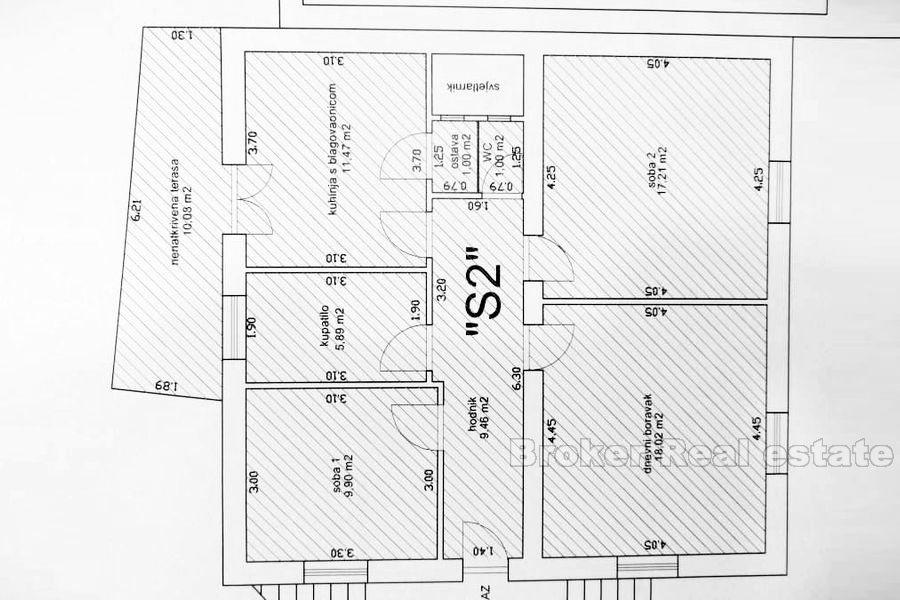 Lucac, appartamento confortevole con tre camere da letto