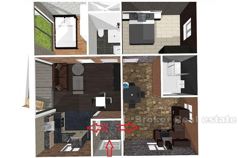 Lucac, appartamento confortevole con tre camere da letto