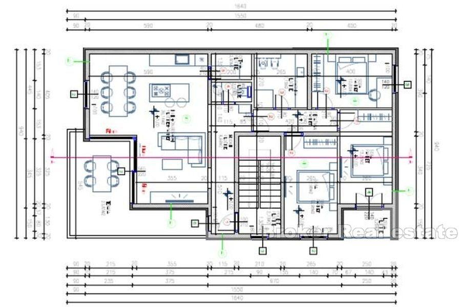 Nybyggd villa, modernt koncept