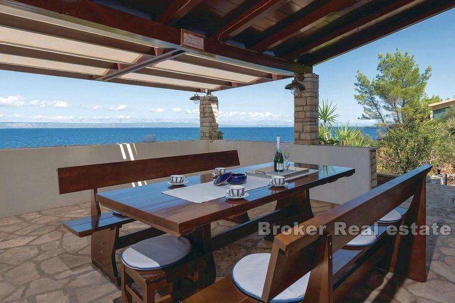 Unique stone villa first row to the sea