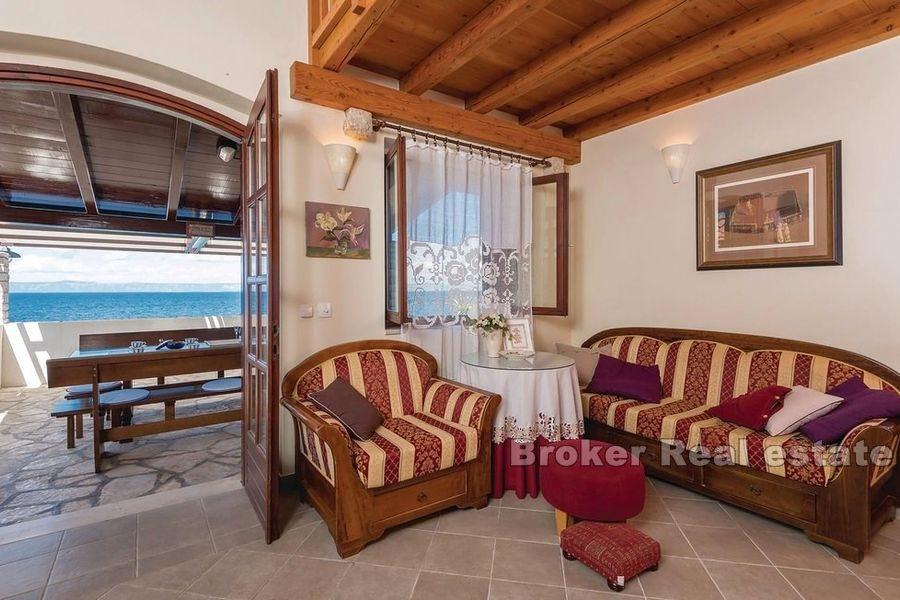 Unique stone villa first row to the sea