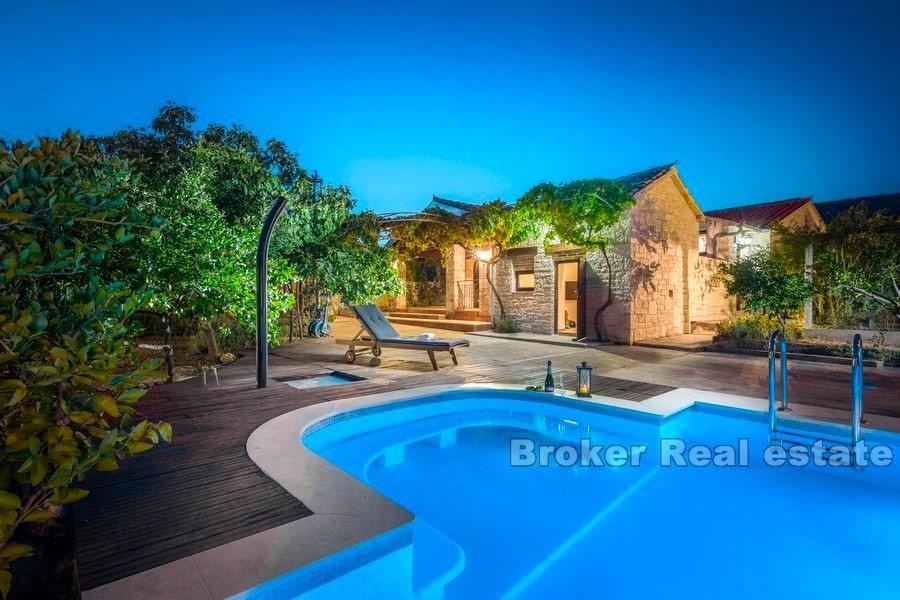 Dalmatian estate with a pool and an olive grove