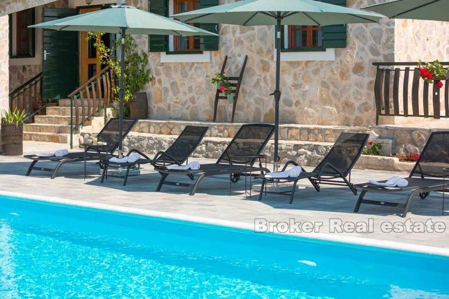 Newly built stone villa with pool