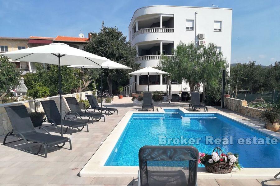 Apartment villa first row to the sea and the beach