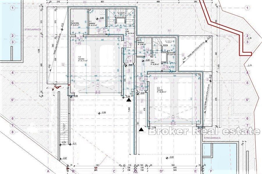 Nově postavená vila s výhledem na moře