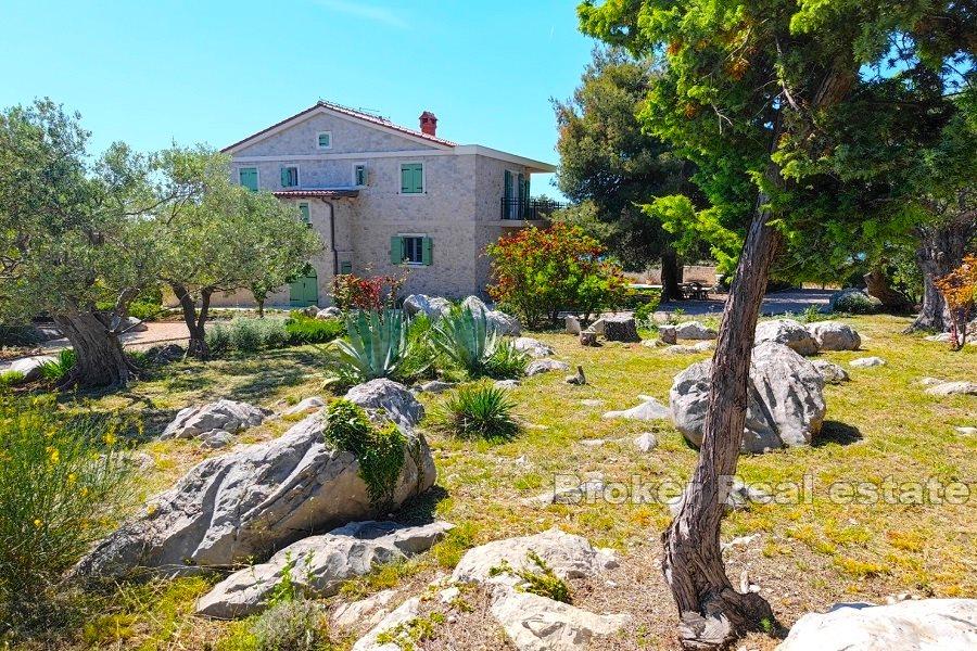 Stone villa with pool and sea view