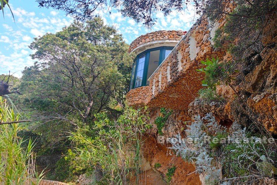 House by the sea and the beach