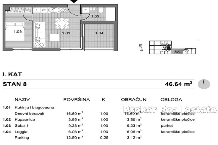 Apartmány první řada k moři