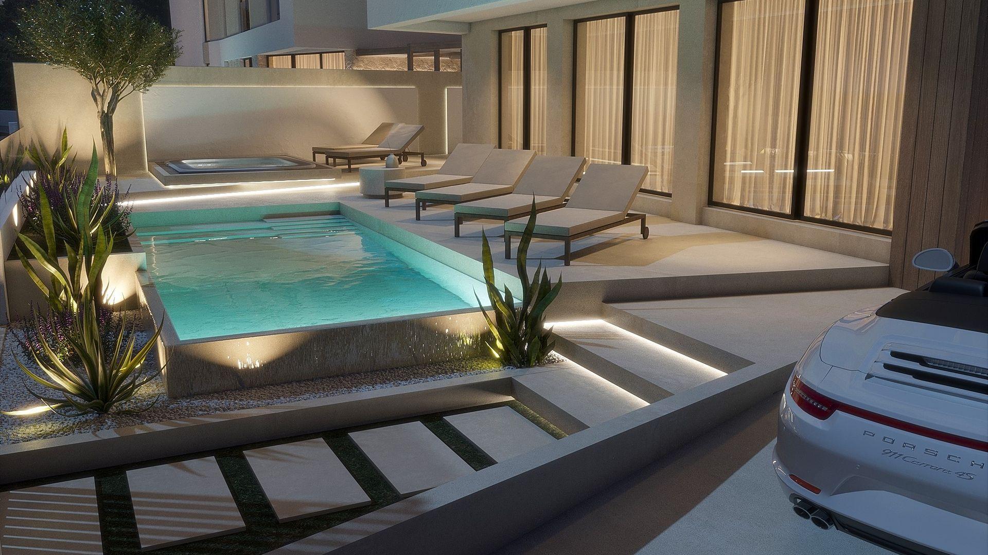 Nová vila, první řada k moři