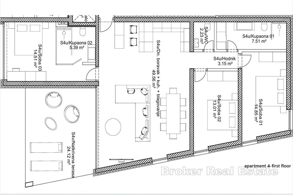 Lyxlägenheter första raden mot havet
