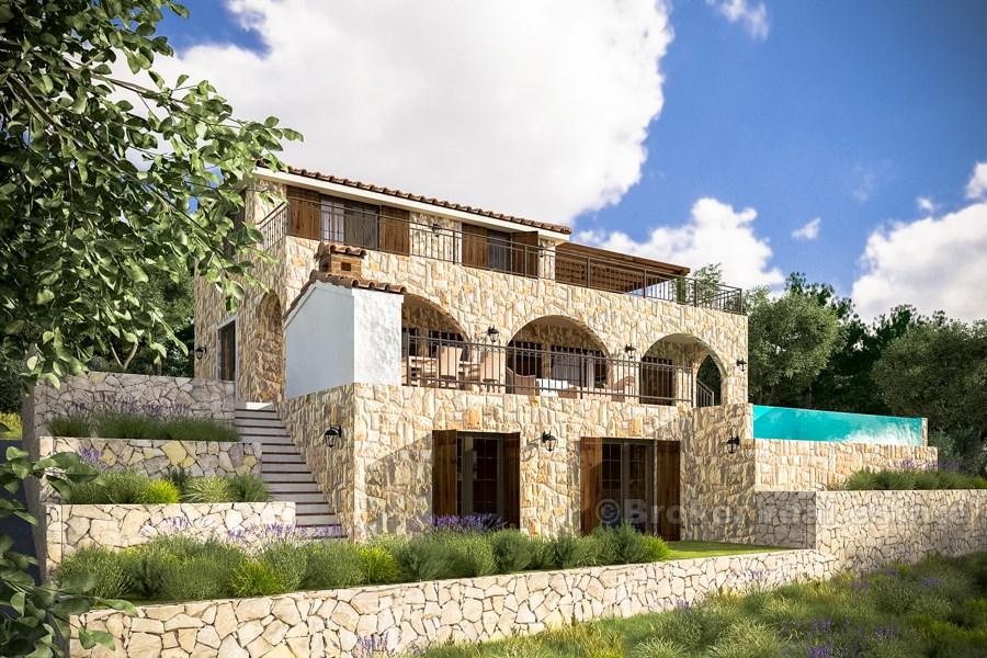 Novoizgrađena tradicionalna vila s bazenom