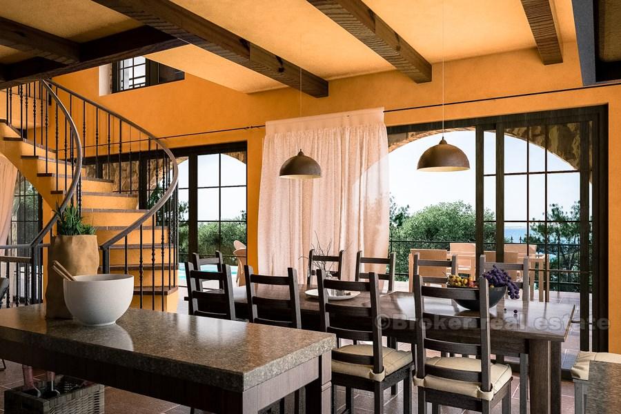 Novoizgrađena tradicionalna vila s bazenom