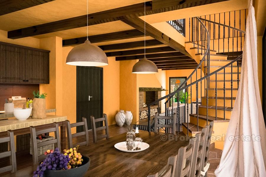 Novoizgrađena tradicionalna vila s bazenom