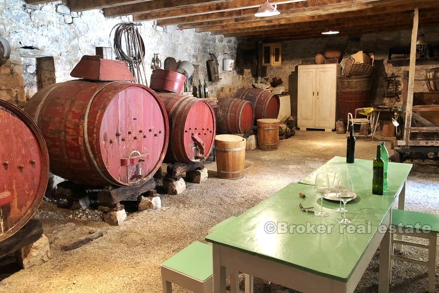 Superb stone villa with swimming pool in Kastela