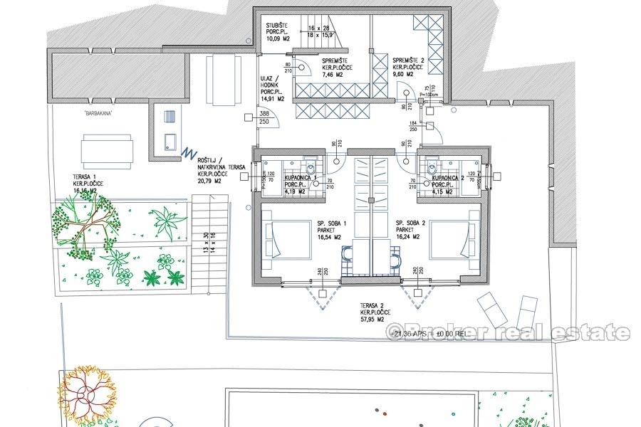 House with villa project, for sale