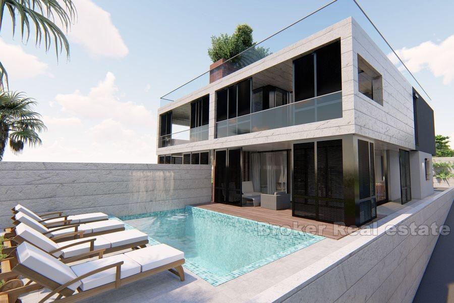 Semi-detached modern villa with swimming pool
