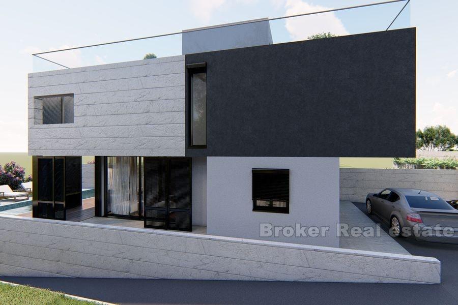 Semi-detached modern villa with swimming pool
