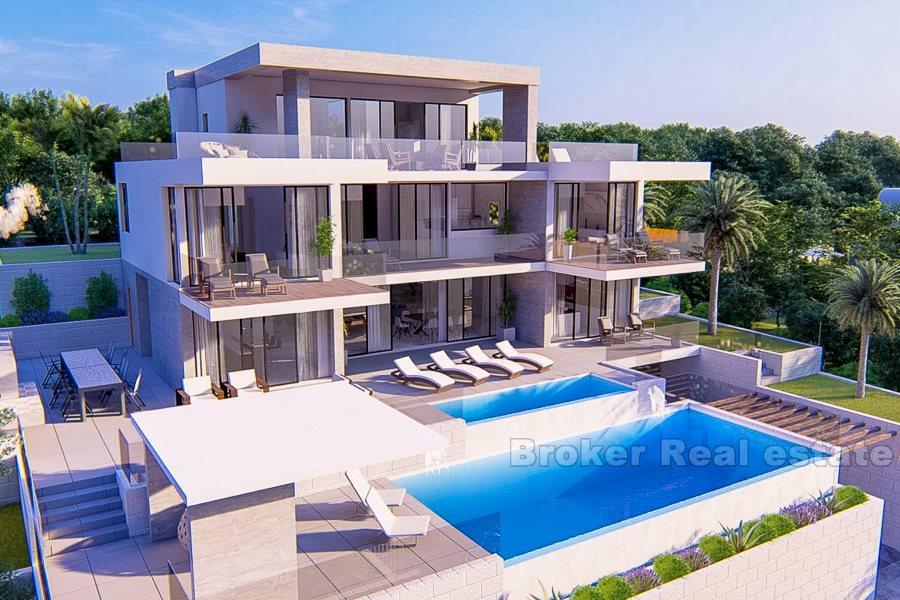 Villa de luxe dans la première rangée de la mer