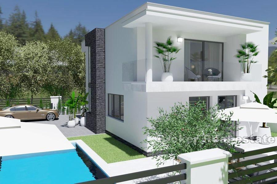 Nově postavená samostatně stojící moderní vila