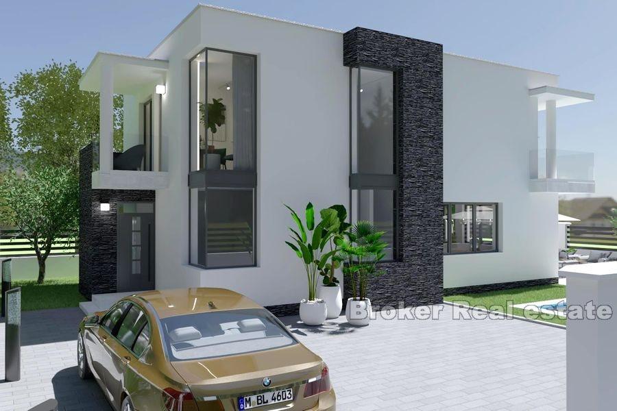 Nově postavená samostatně stojící moderní vila