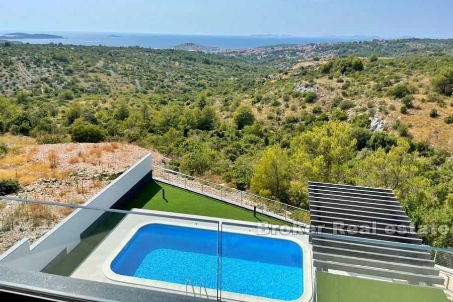 Modern villa with panoramic sea view
