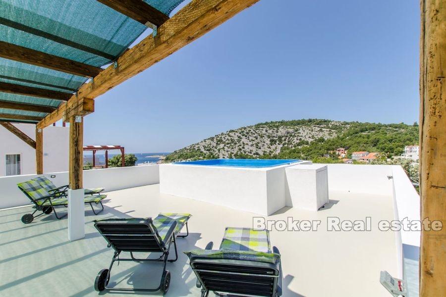 Newly built smaller house with pool