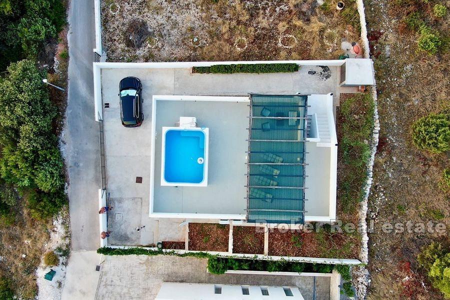 Newly built smaller house with pool