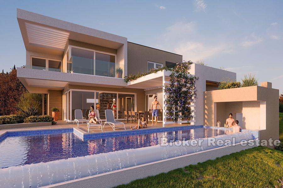 Villa auf drei Etagen mit Meerblick, im Bau