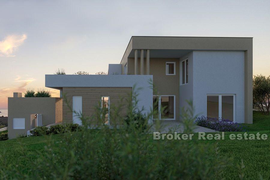 Villa on three floors with sea view, under construction