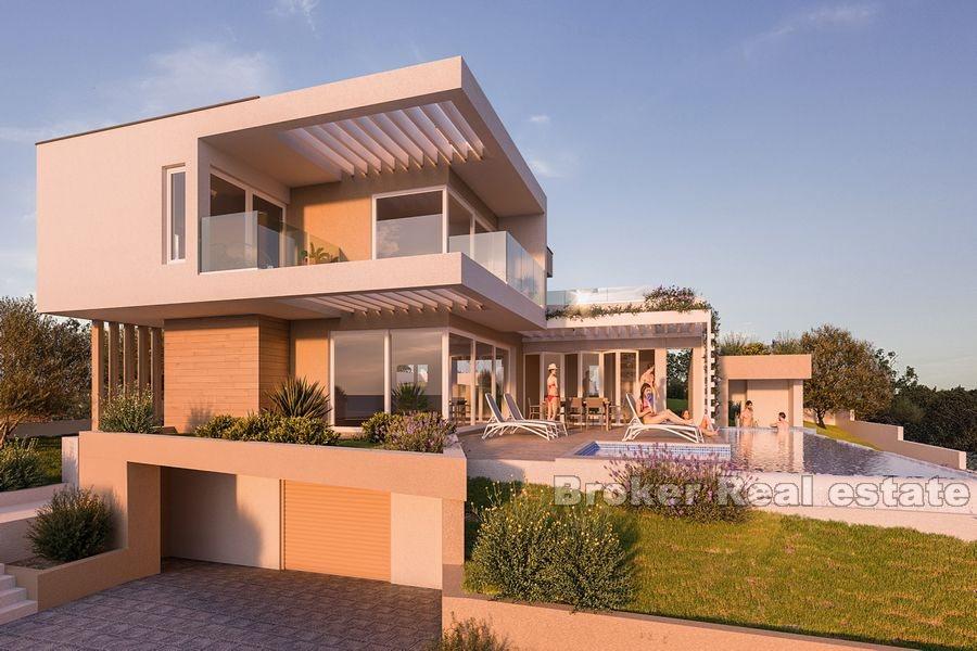 Villa on three floors with sea view, under construction