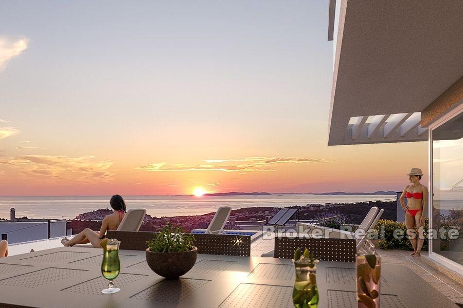Villa on three floors with sea view, under construction