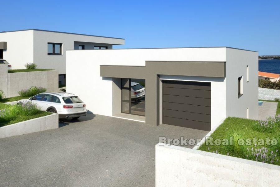 Zwei moderne Villen im Bau