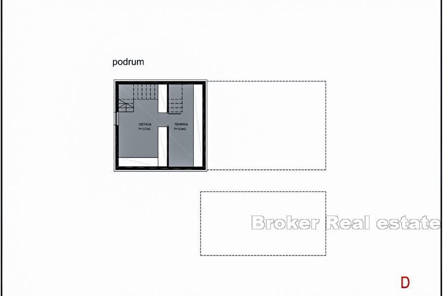 Villa with pool under construction