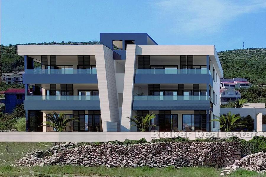 Пентхаус с тремя спальнями, первый ряд от моря