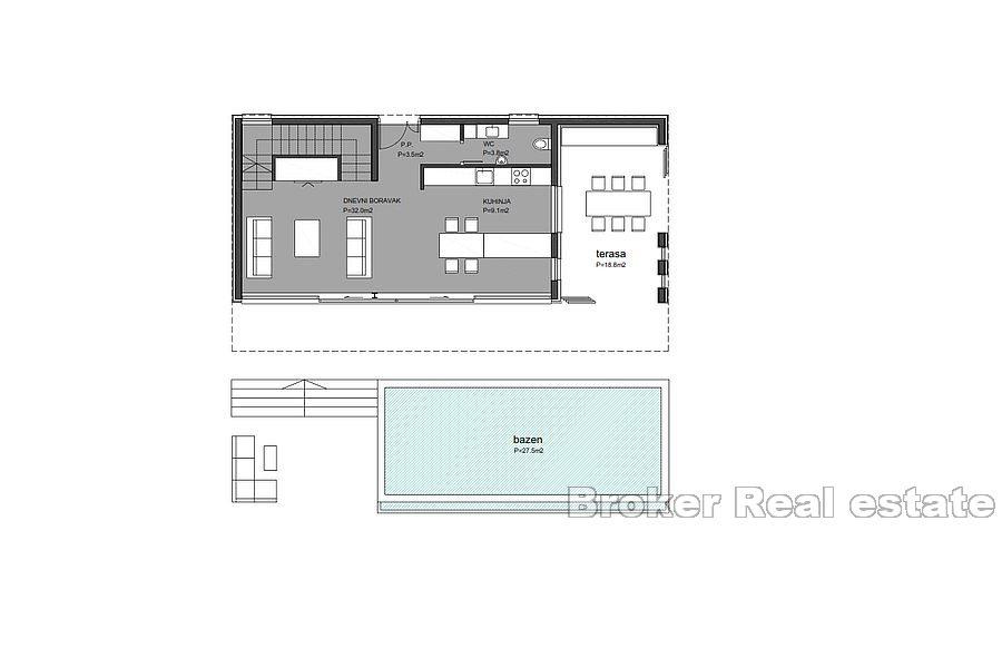 Modern villa with panoramic view