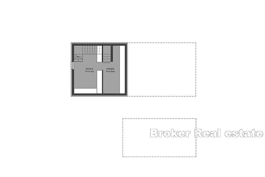 Modern villa with panoramic view