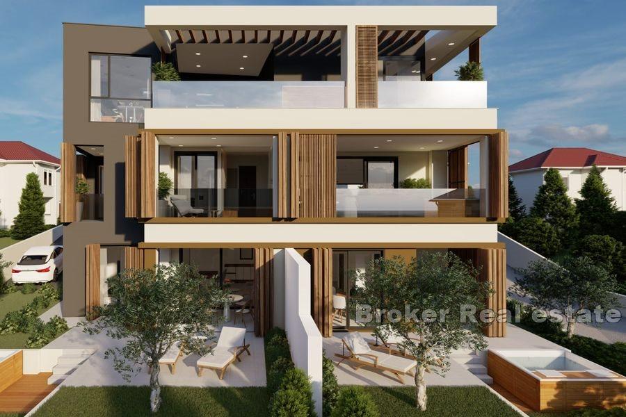 Apartments in a new building with sea view