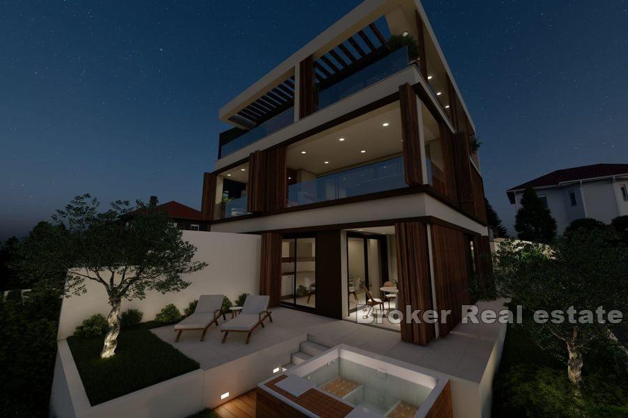 Lägenheter i ny byggnad med havsutsikt