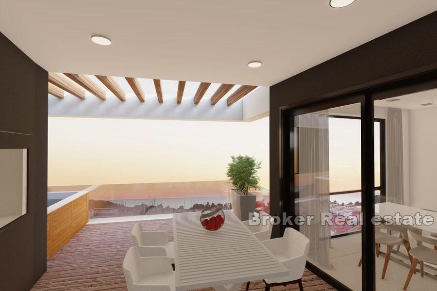 Luksusowy penthouse z widokiem na morze