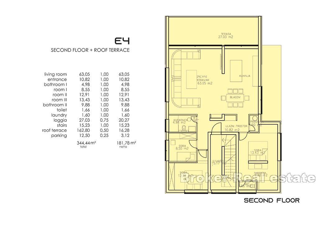 Apartments in the first row to the sea