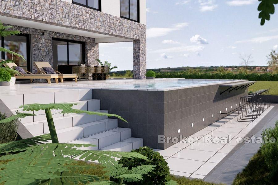 Moderní vila s bazénem a výhledem na moře
