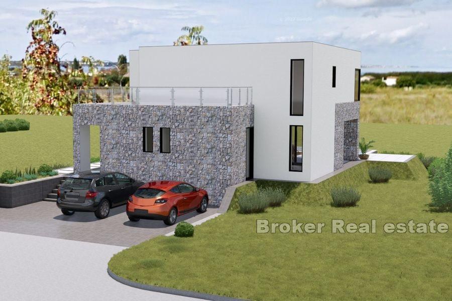 Modern villa with pool and sea view