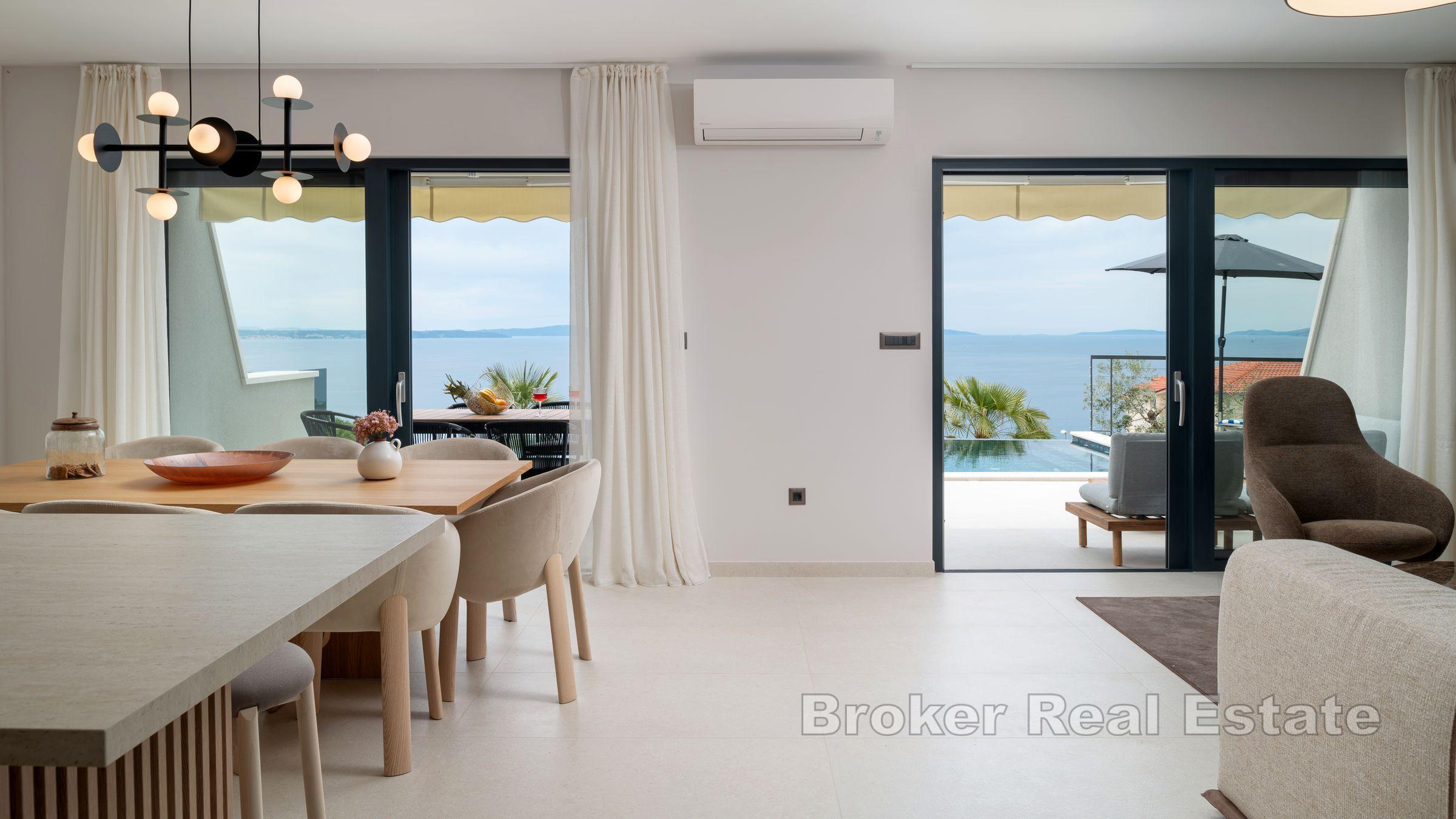 Nybygd villa med svømmebasseng