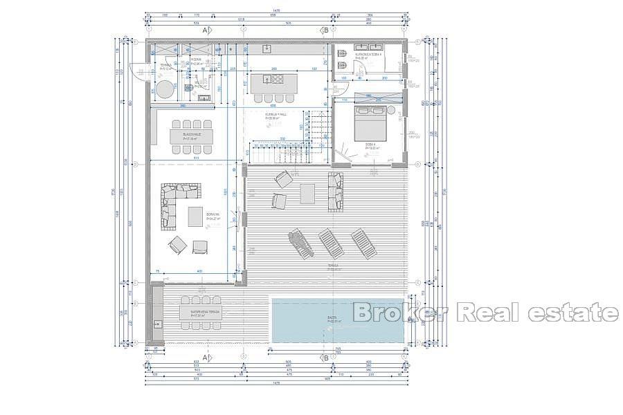 Villa mit Pool und Meerblick